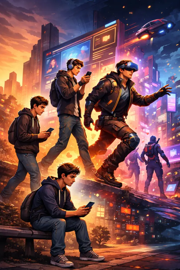 extended reality XR experience combining virtual reality VR and augmented reality AR in a hybrid immersive environment